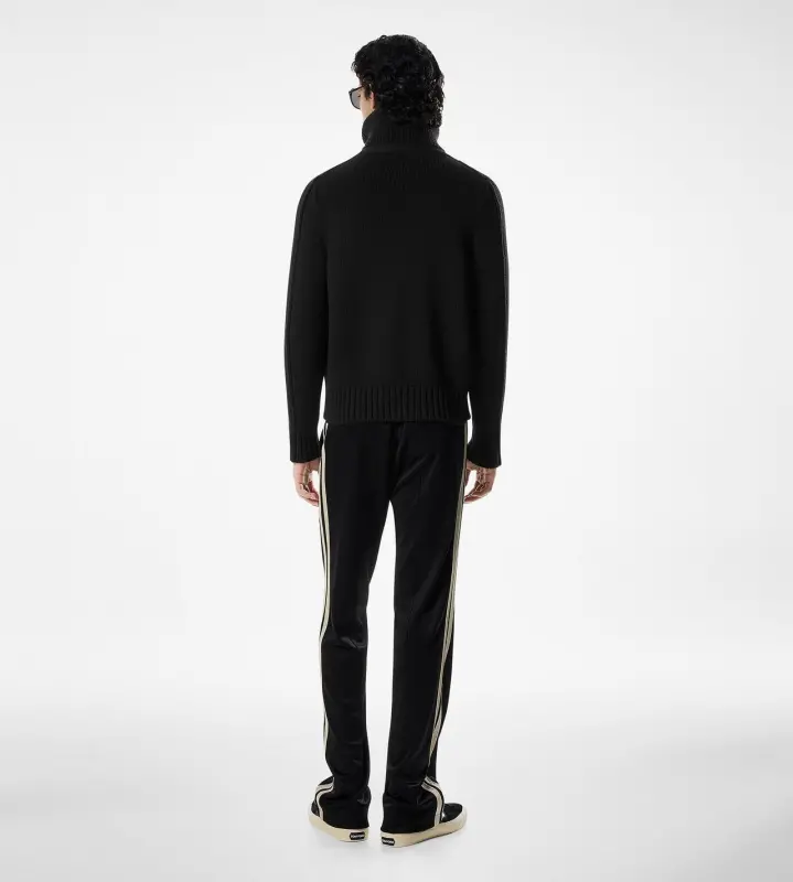 MERINO WOOL ZIP THROUGH BLACK online